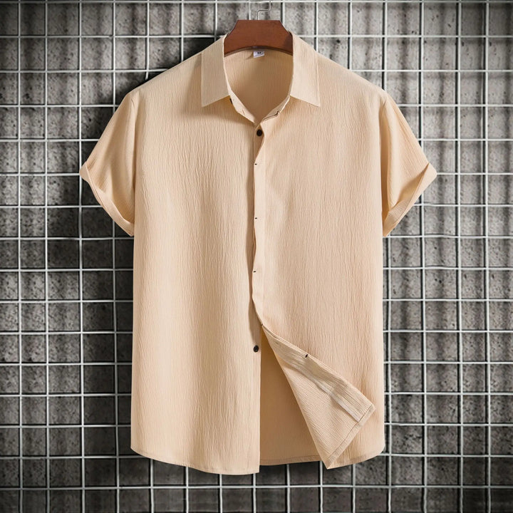 Vintém d'Ouro - Camisa de linho e algodão de manga curta