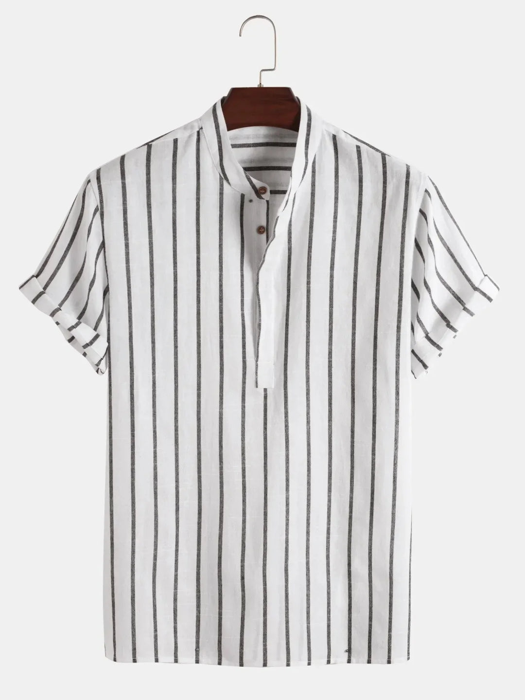 Vintém d'Ouro - Camisa elegante de manga curta listrada