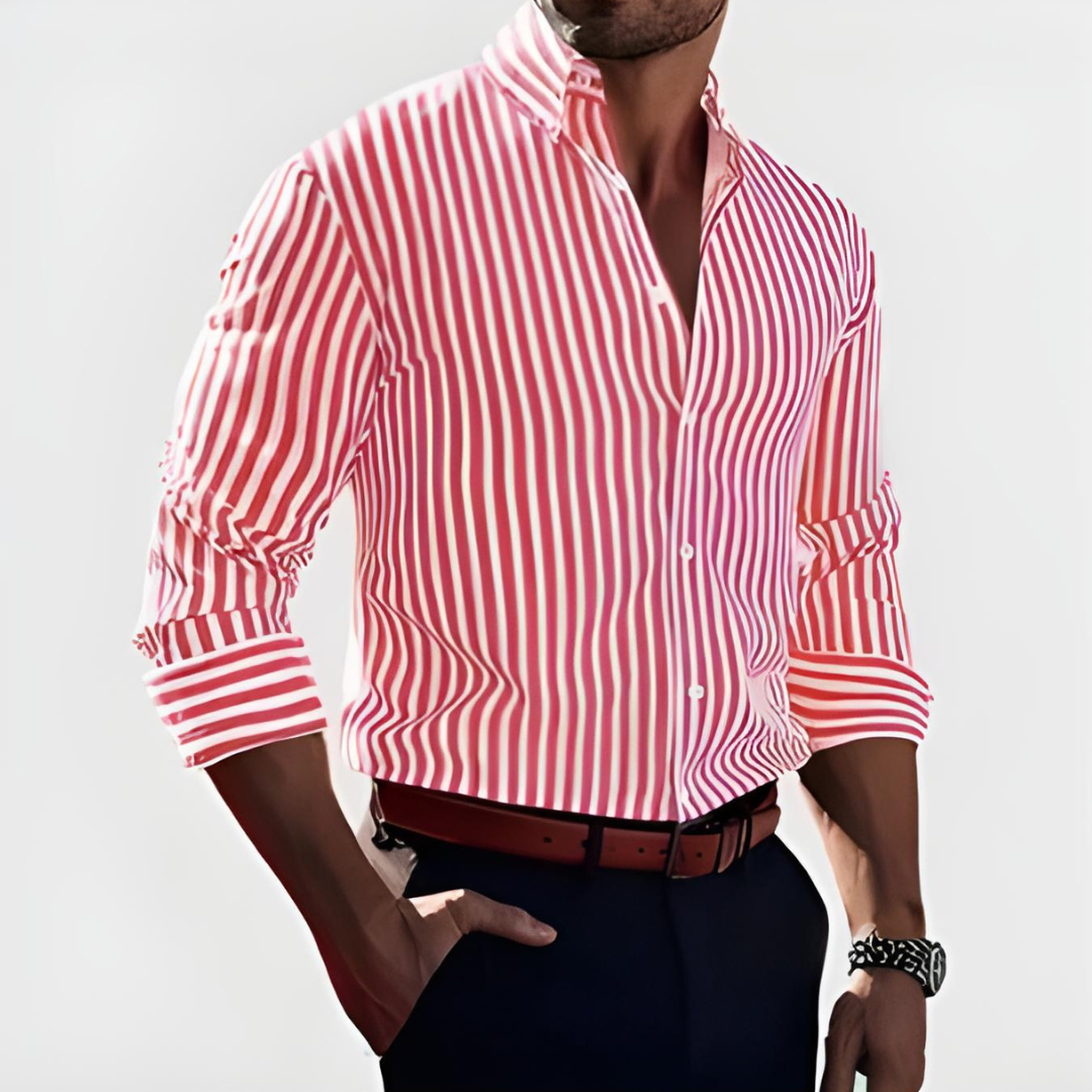 Vintém d'Ouro - Camisa de riscas elegante