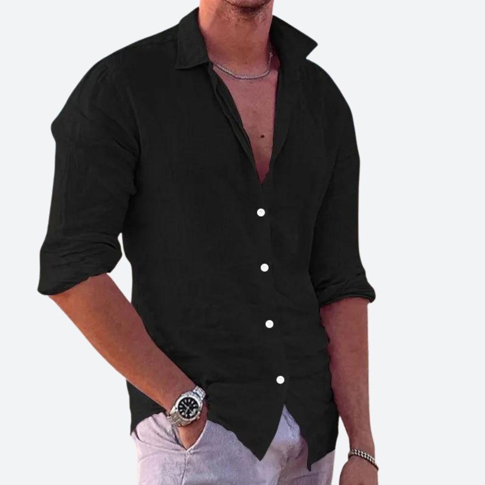 Vintém d'Ouro - Camisa casual de linho