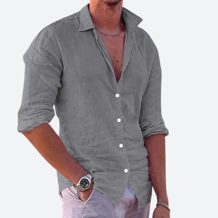 Vintém d'Ouro - Camisa casual de linho