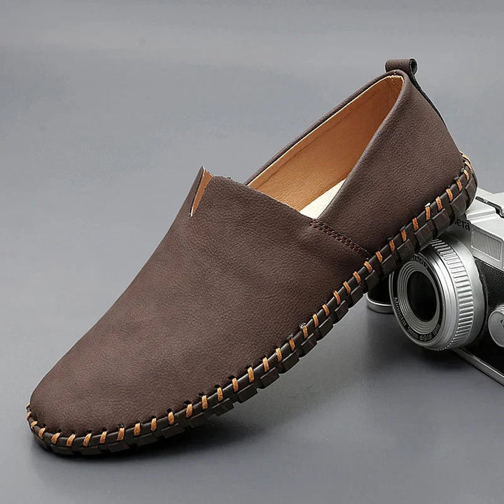 Vintém d'Ouro - Mocassins de couro Santorini