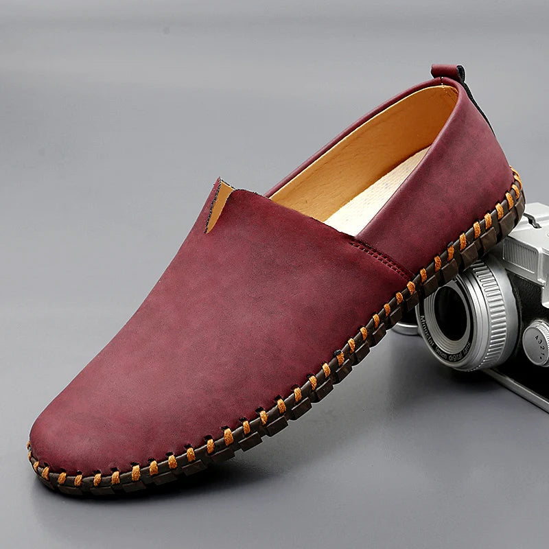 Vintém d'Ouro - Mocassins de couro Santorini