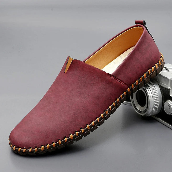 Vintém d'Ouro - Mocassins de couro Santorini