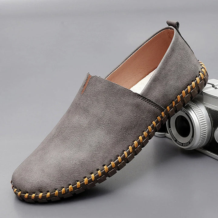 Vintém d'Ouro - Mocassins de couro Santorini