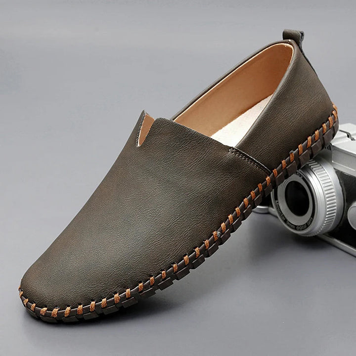 Vintém d'Ouro - Mocassins de couro Santorini