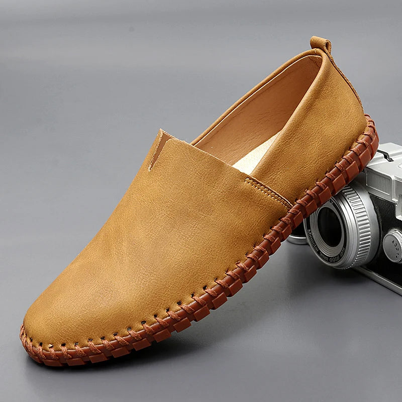 Vintém d'Ouro - Mocassins de couro Santorini