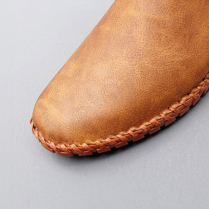Vintém d'Ouro - Mocassins de couro Santorini