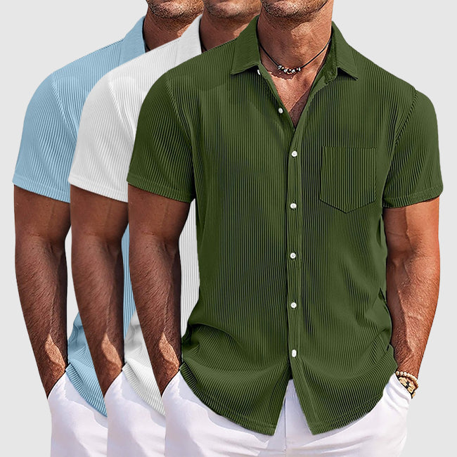 Vintém d'Ouro - Camisa de verão com riscas elegantes