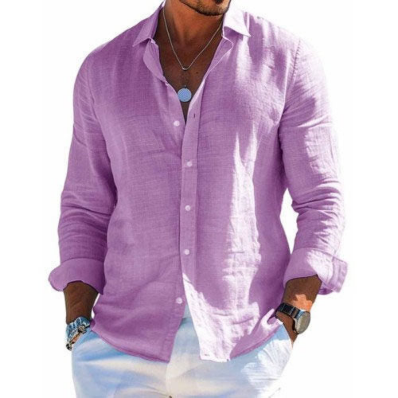 Vintém d'Ouro - Camisa Elegante de Tecido Respirável