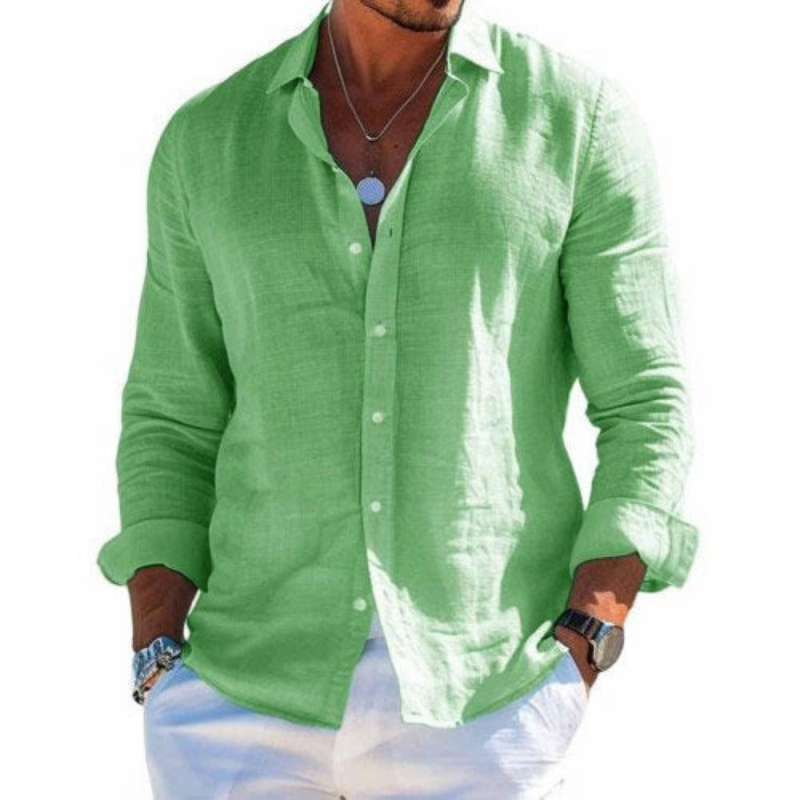 Vintém d'Ouro - Camisa Elegante de Tecido Respirável