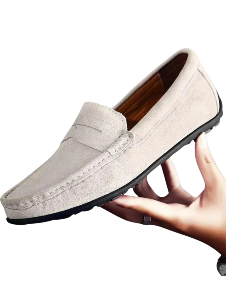 Vintém d'Ouro - Mocassins clássicos de camurça para homem