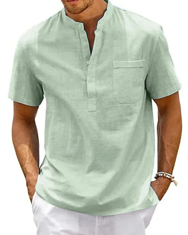 Vintém d'Ouro - Camisa elegante em linho de algodão