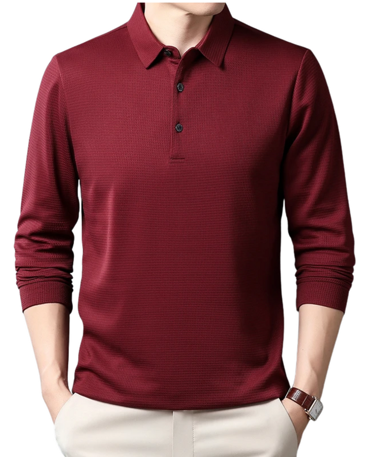 Vintém d'Ouro - Camisa pólo elegante de manga comprida