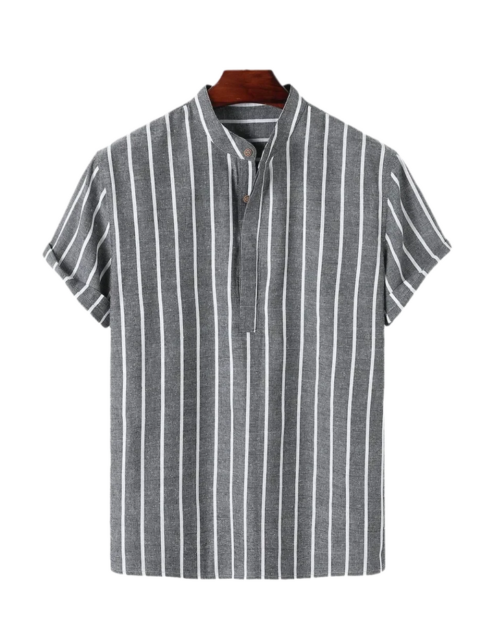 Vintém d'Ouro - Camisa elegante de manga curta listrada