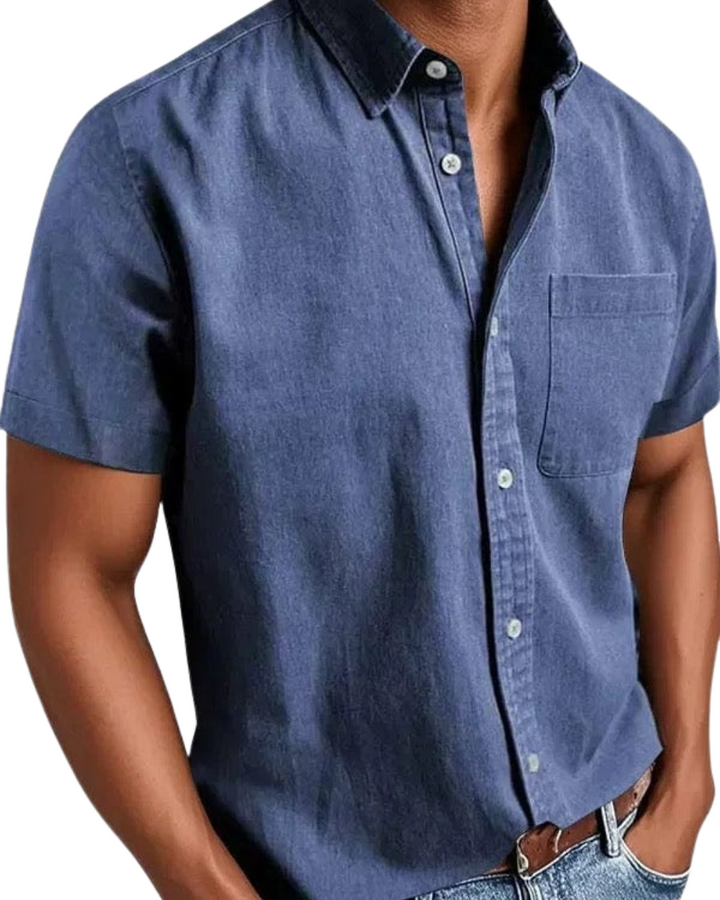 Vintém d'Ouro - Camisa elegante de manga curta
