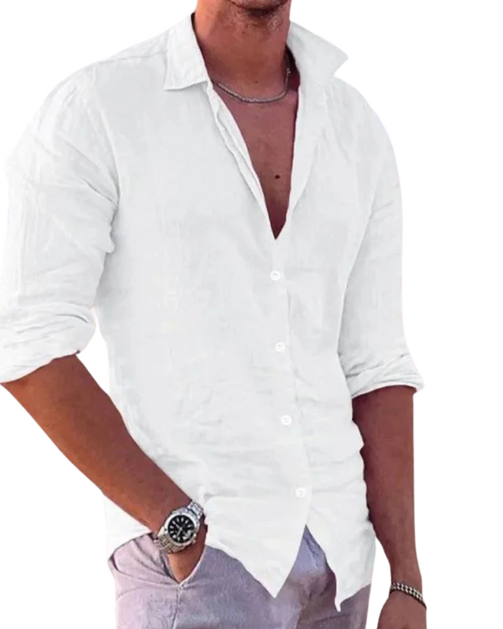 Vintém d'Ouro - Camisa casual de linho