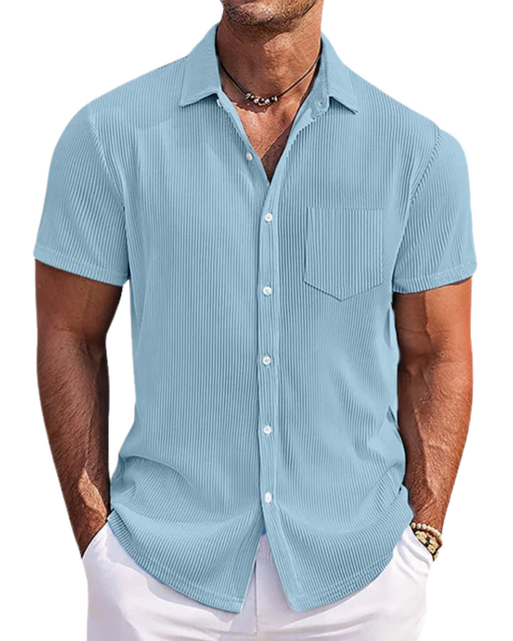 Vintém d'Ouro - Camisa de verão com riscas elegantes