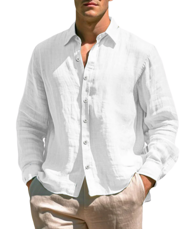 Vintém d'Ouro - Camisa casual de linho