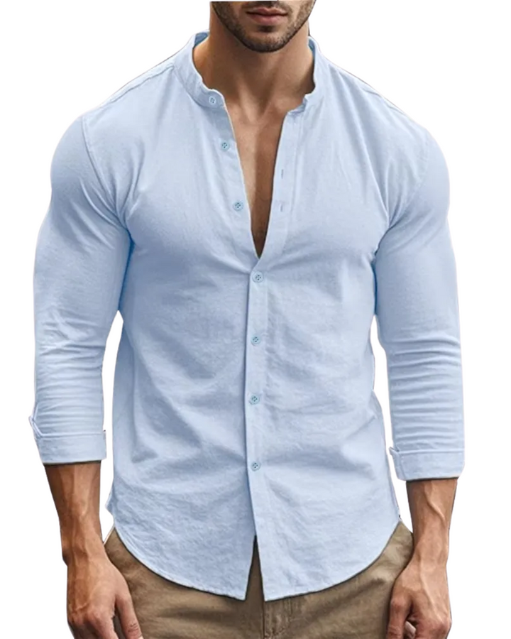 Vintém d'Ouro - Camisa casual de verão em algodão e linho