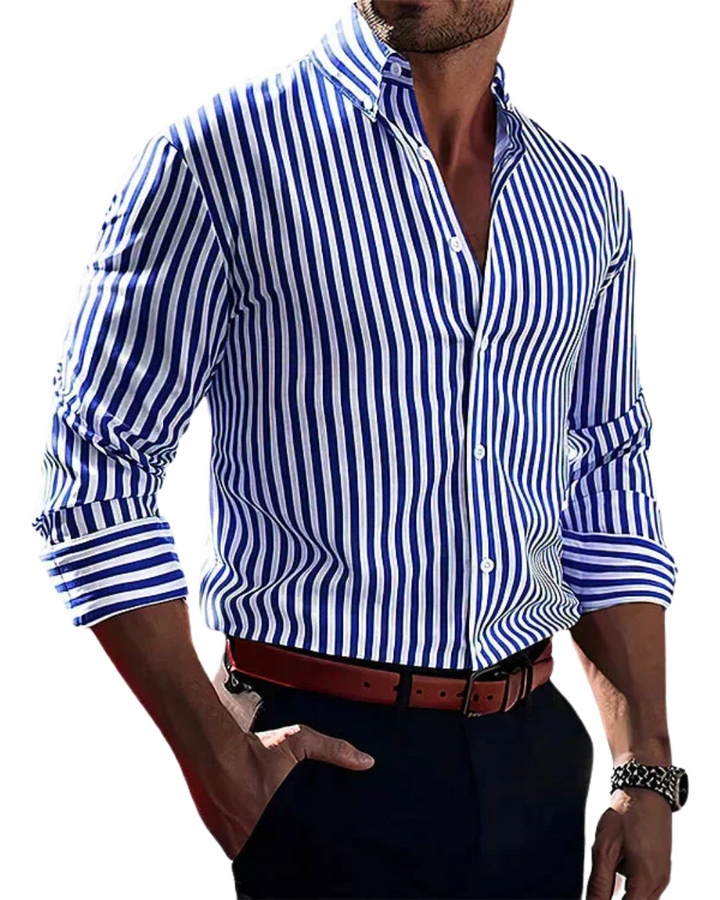 Vintém d'Ouro - Camisa de riscas elegante