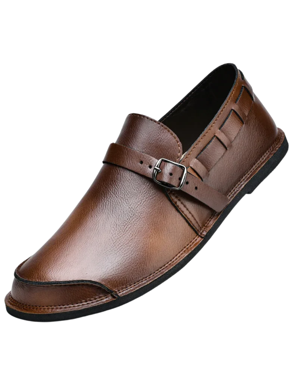Vintém d'Ouro - Mocassins de couro com fivela