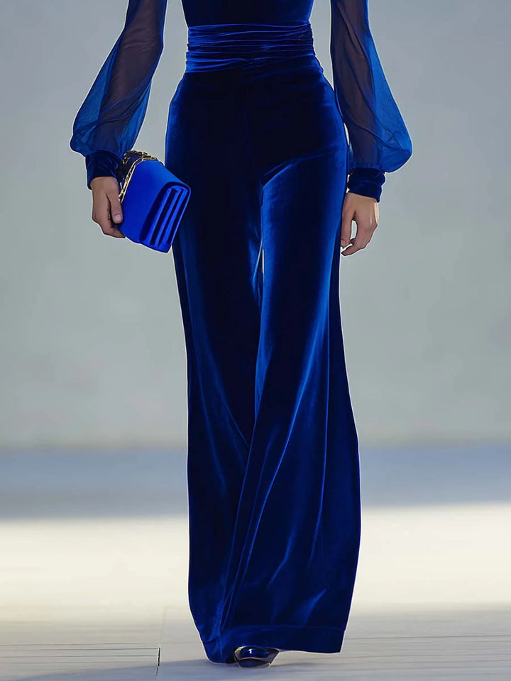 Vintém d'Ouro - Macacão longo elegante com decote em V