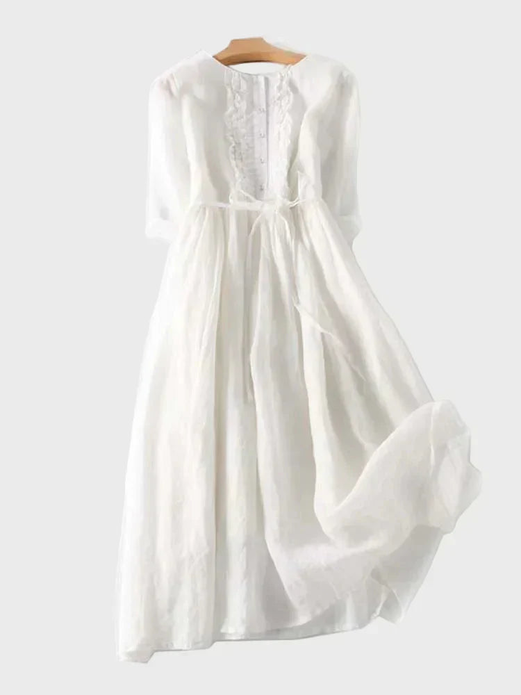 Vintém d'Ouro - Vestido Longo Minimalista
