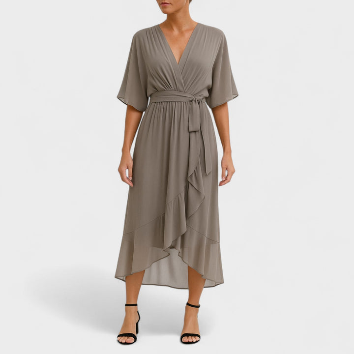 Vintém d'Ouro - Vestido elegante com cintura