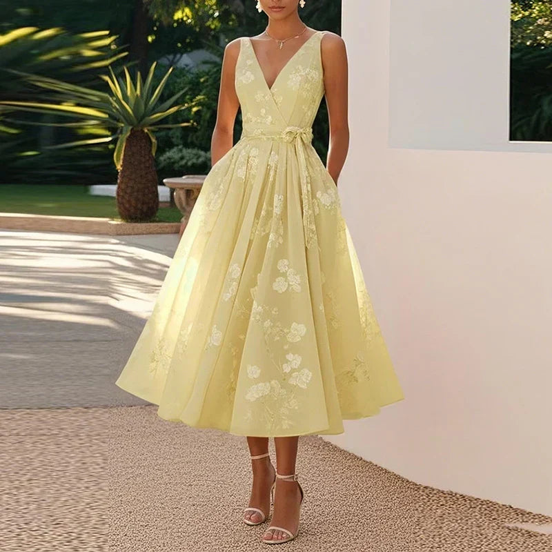 Vintém d'Ouro - Vestido Midi Elegante