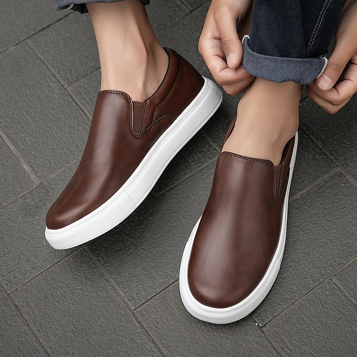 Vintém d'Ouro - Sapatos casuais de couro sem atacadores