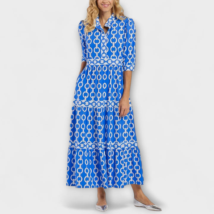 Vintém d'Ouro - Vestido Midi com Correntes