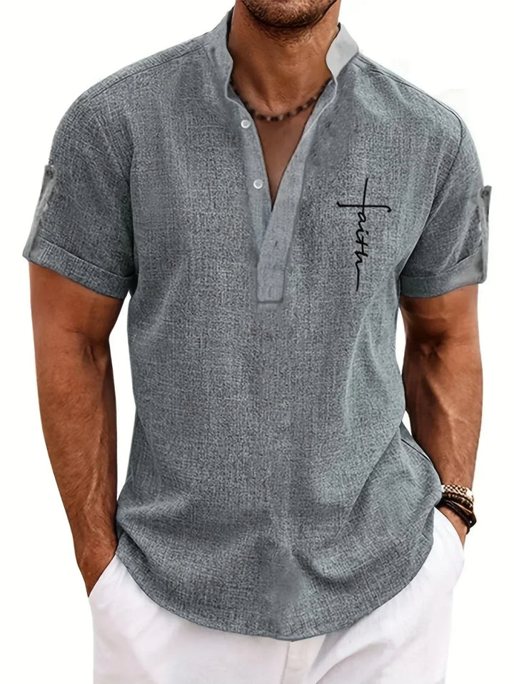 Vintém d'Ouro - Camisa Elegante com Colarinho Moderno