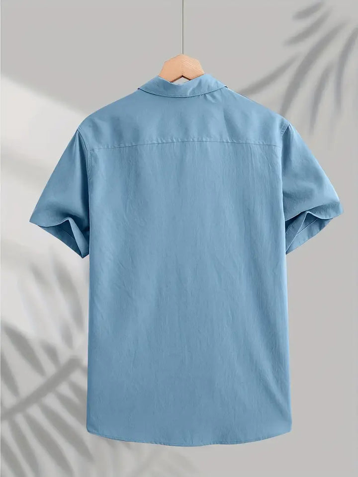 Vintém d'Ouro - Camisa casual de algodão de manga curta