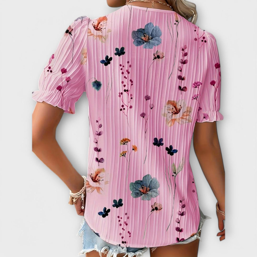 Vintém d'Ouro - Blusa com decote em V