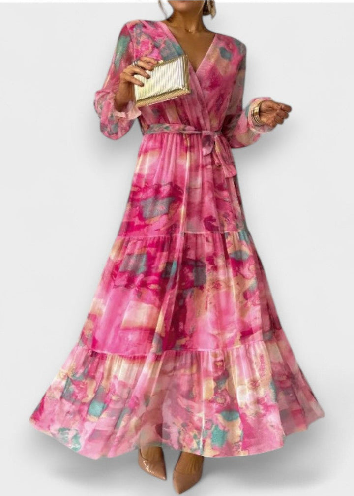 Vintém d'Ouro - Vestido Floral Envolvente