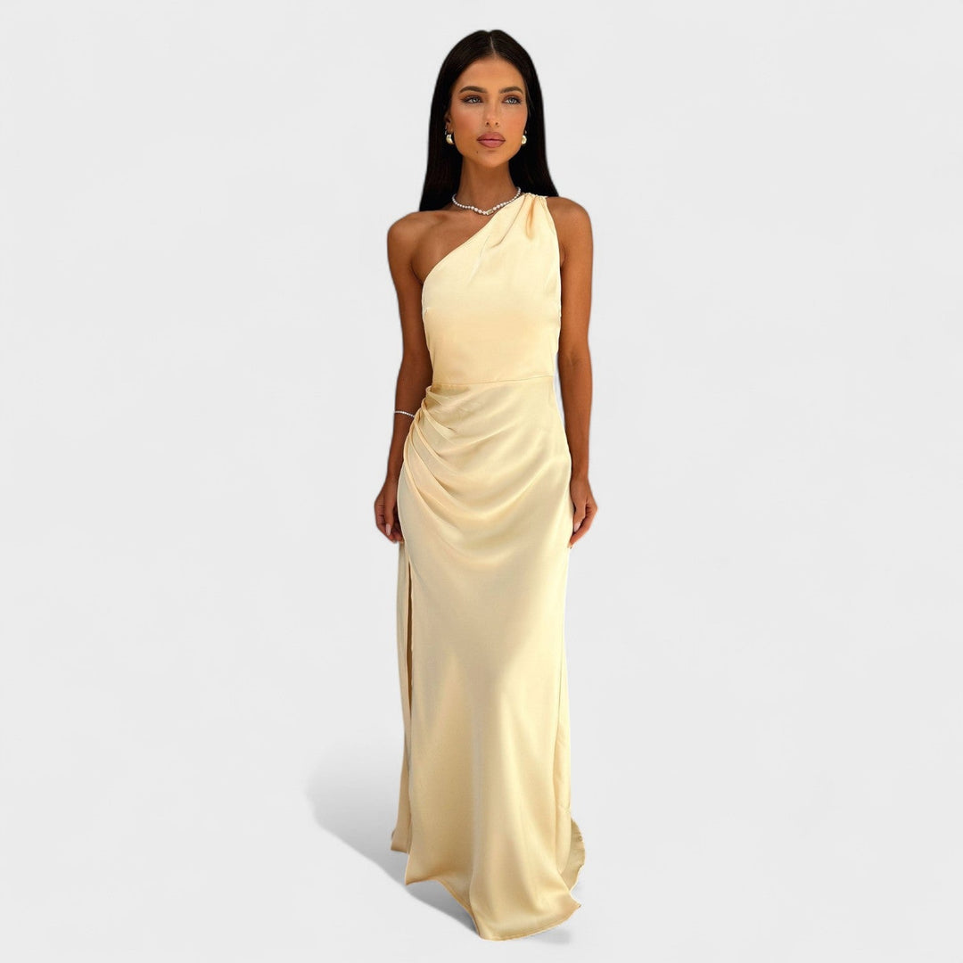 Vintém d'Ouro - Vestido longo de cetim