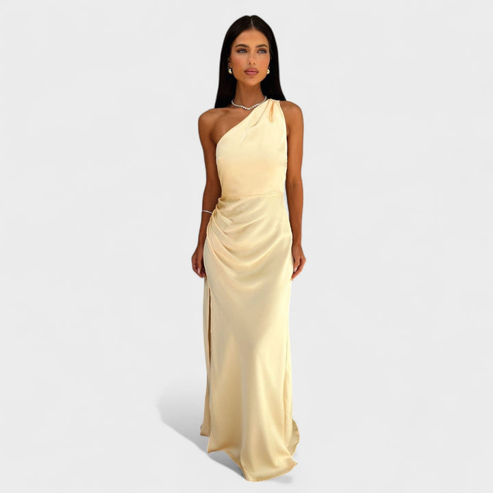 Vintém d'Ouro - Vestido longo de cetim
