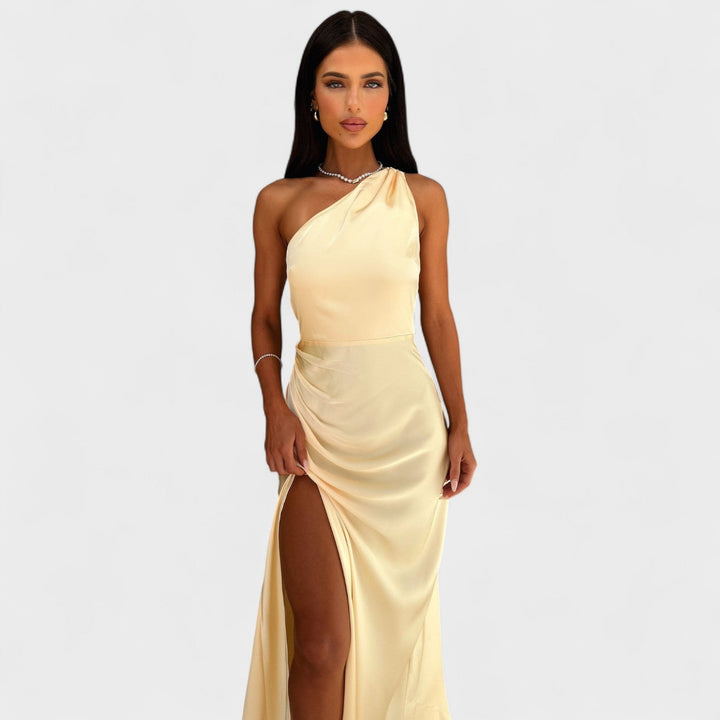 Vintém d'Ouro - Vestido longo de cetim