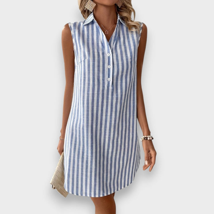 Vintém d'Ouro - Vestido Camisa Listrado
