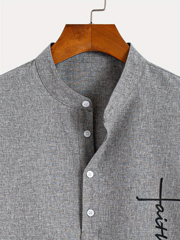 Vintém d'Ouro - Camisa Elegante com Colarinho Moderno