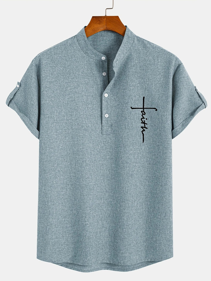 Vintém d'Ouro - Camisa Elegante com Colarinho Moderno