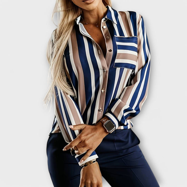 Vintém d'Ouro - Blusa casual listrada
