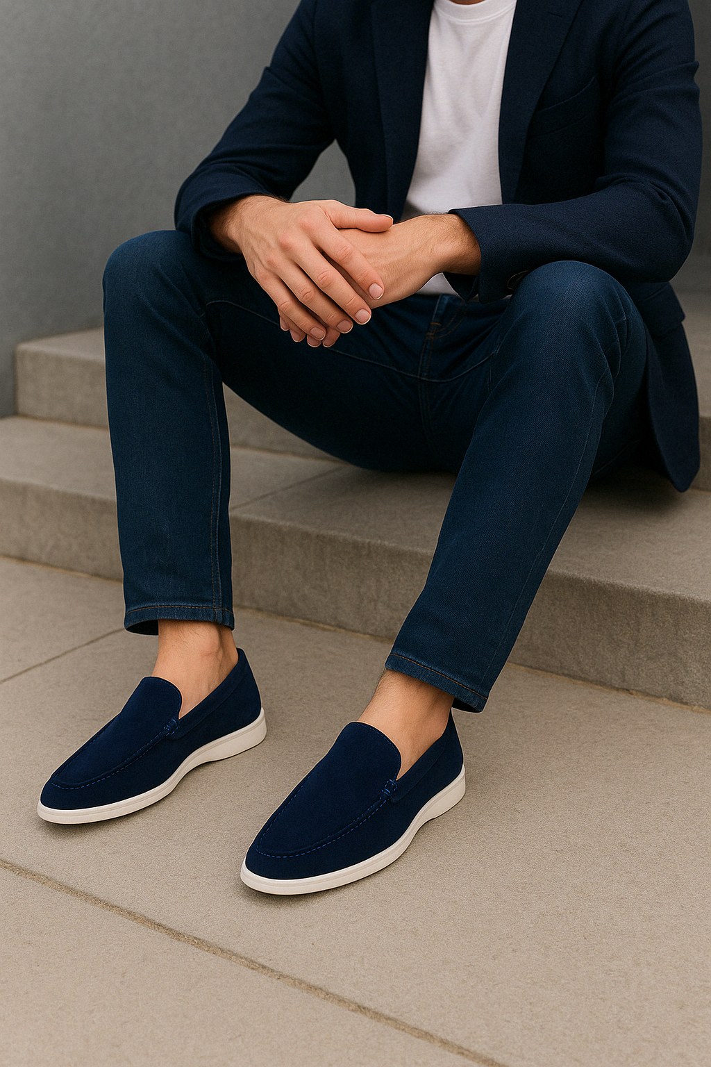 Vintém d'Ouro - Mocassins de camurça elegantes