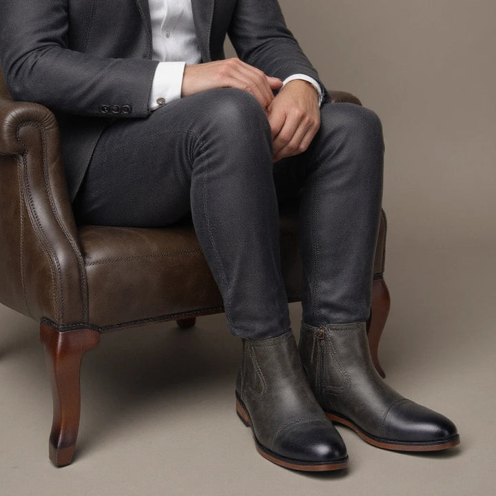 Vintém d'Ouro - Botas Chelsea em couro