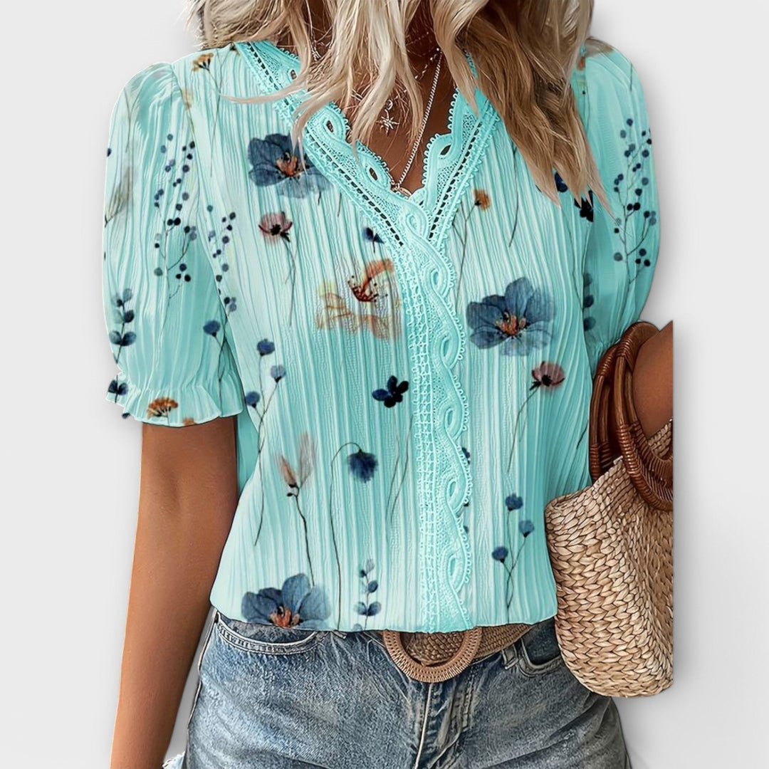 Vintém d'Ouro - Blusa com decote em V