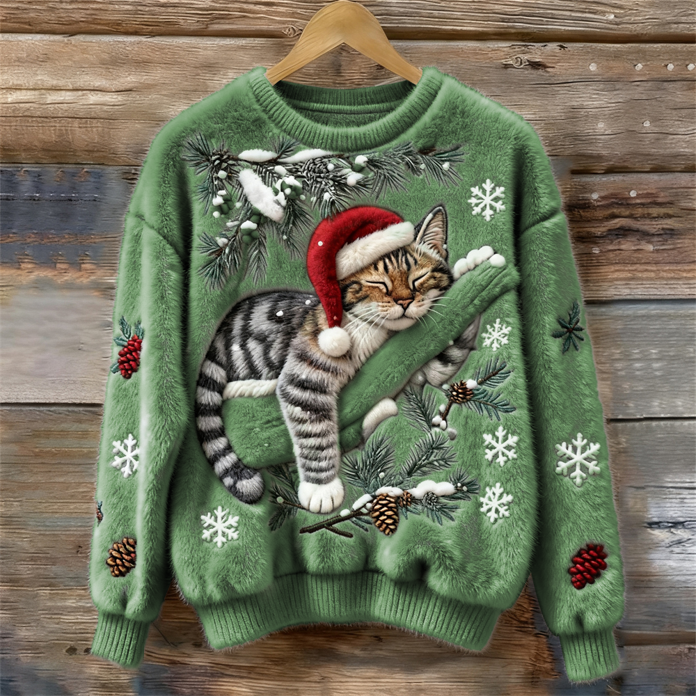 Vintém d'Ouro - Pulôver de Natal para Gatos™