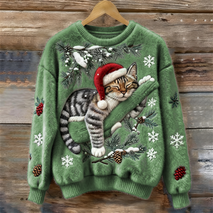 Vintém d'Ouro - Pulôver de Natal para Gatos™