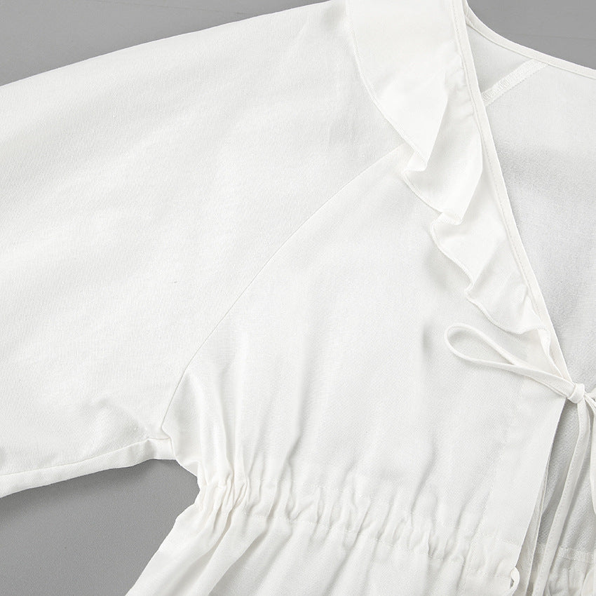 Vintém d'Ouro - Conjunto de blusa com babados e calções com laço