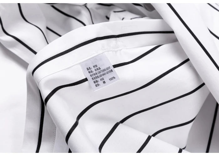 Vintém d'Ouro - Camisa elegante de algodão listrada